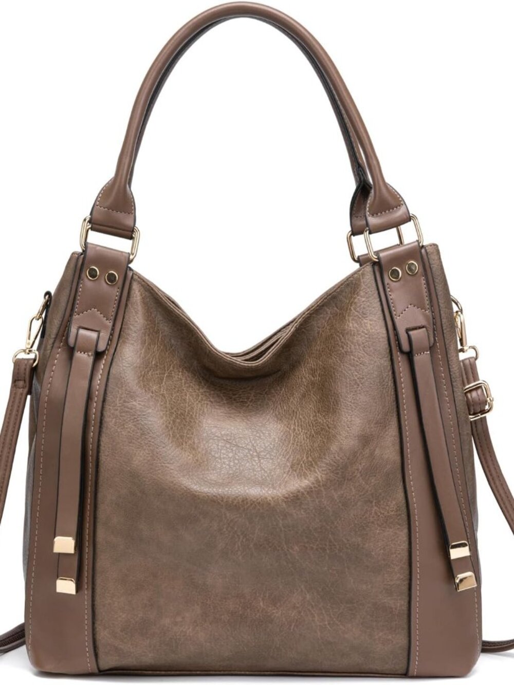 Vintage Large Leather Tote Handbags for Women, Soft Hobo Shoulder Bag Satchel Pu